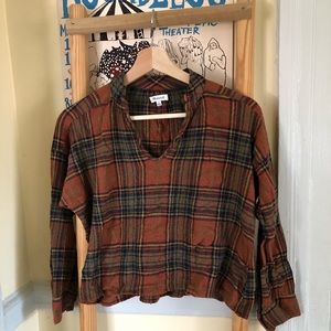 Madewell cropped flannel